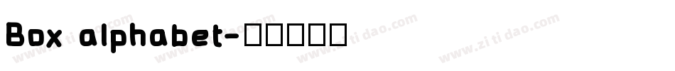 Box alphabet字体转换